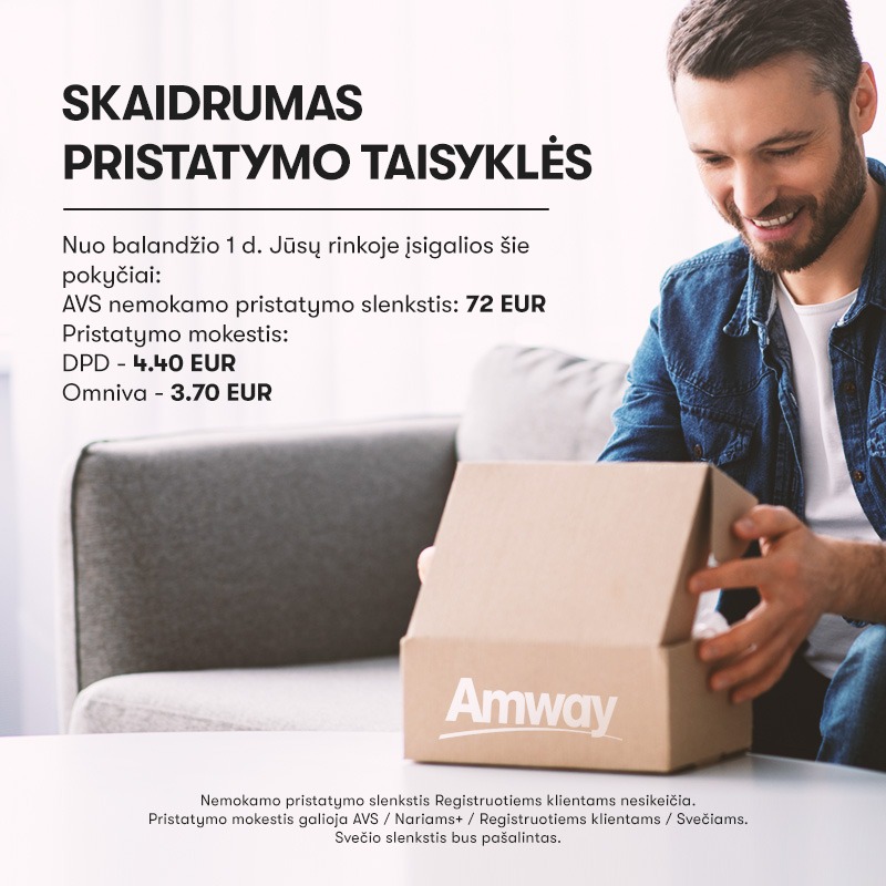 pristat lt Puiki naujiena - pigesnis AMWAY prekių pristatymas