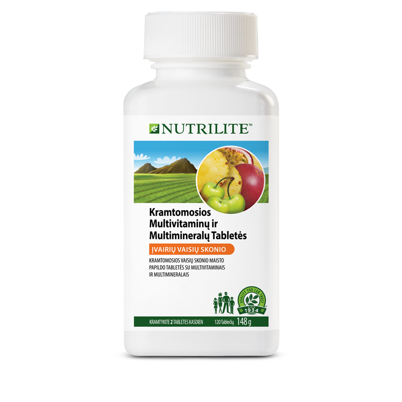 nutrilite multivitaminai kramtomose tabletese 100930 1 Nutrilite™ Kramtomos multivitaminų tabletės