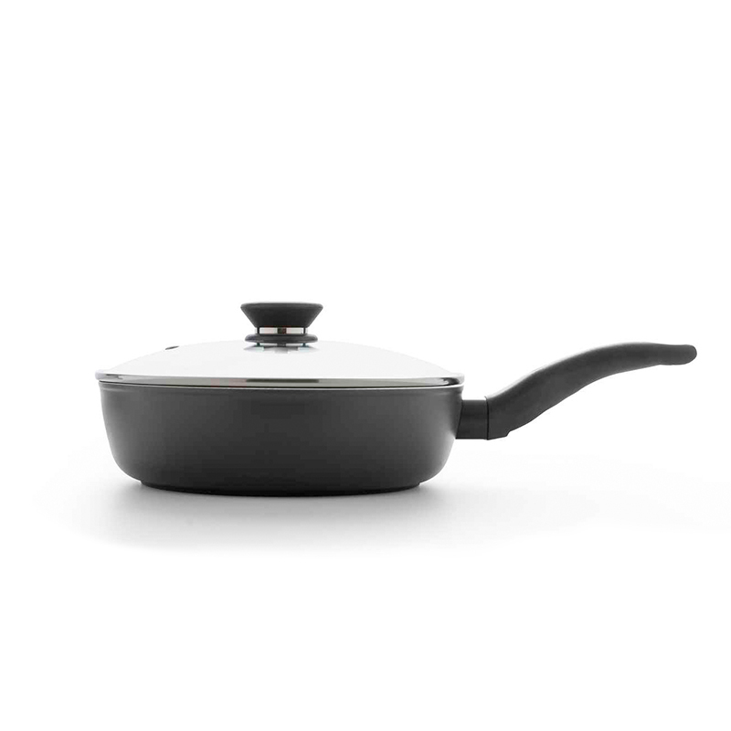 Keptuve su neprisvylancia danga iCook 124694 Keptuvė su neprisvylančia danga ir dangčiu, 24 cm, iCook